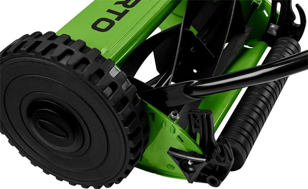 Kositëse bari manuale Verto 15G350, 30 cm, 12-45 mm, shportë 16 L, jeshile/zezë