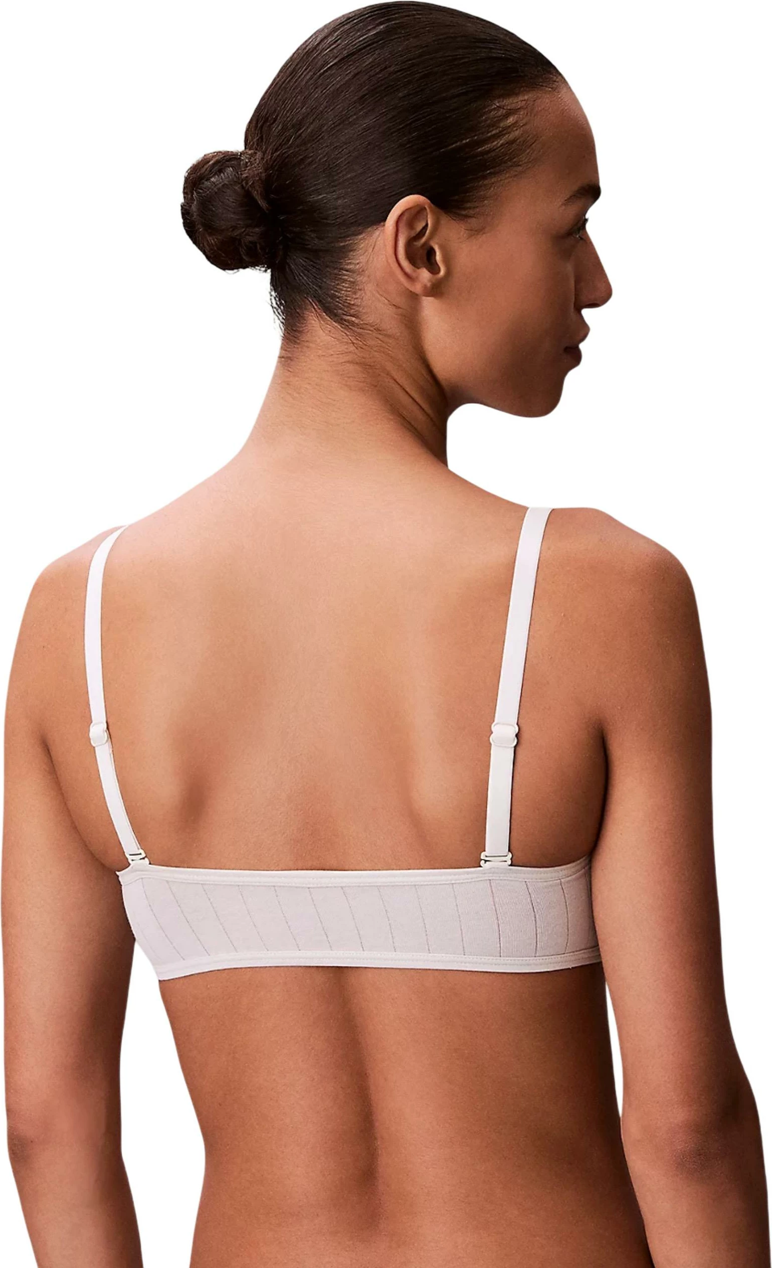 Sutjenë bandeau për femra Calvin Klein Underwear LV00QF8710, latte [Madhësia: S]
