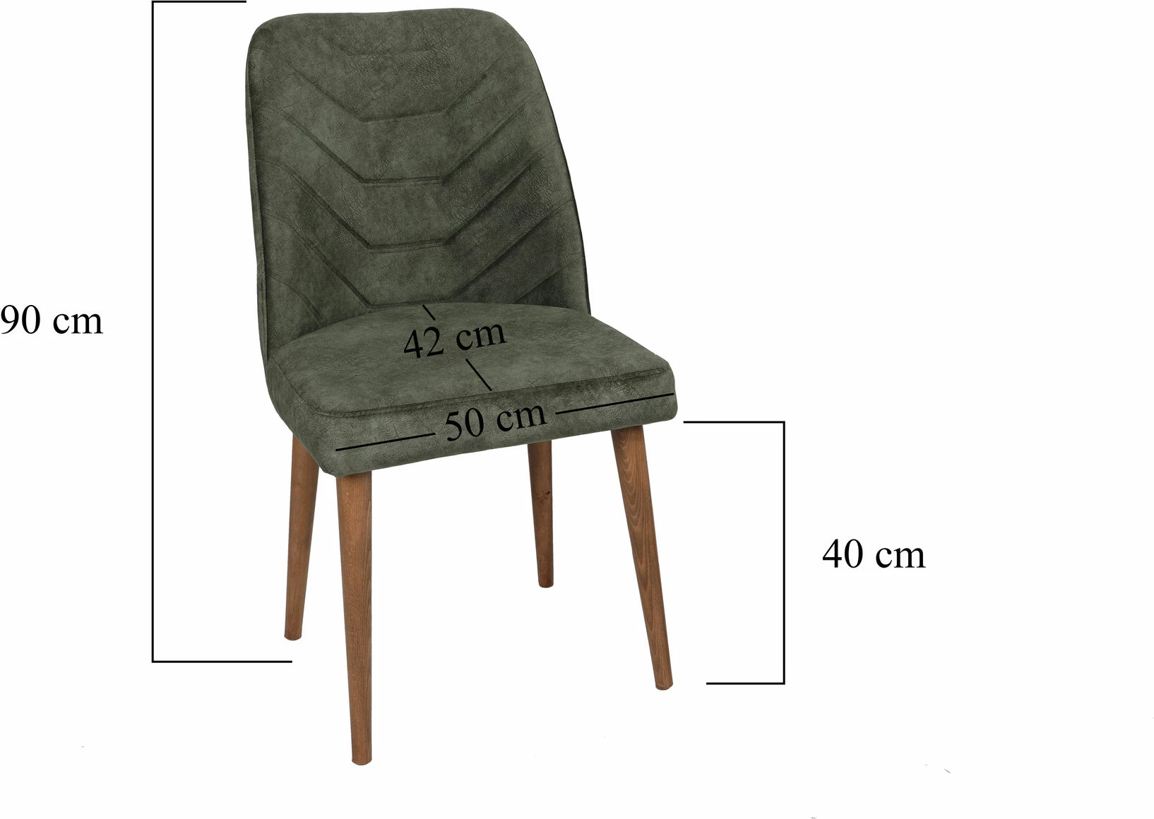 Set karrigesh (2 copë), Hanah Home, Dallas 558 V2, ngjyrë arre dhe e gjelbër e errët