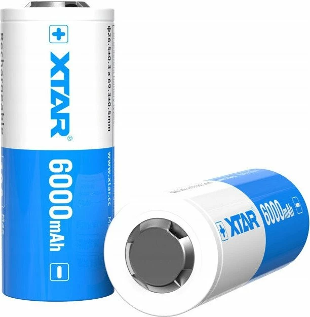 Bateri Li-Ion Xtar 26650-6000PCM 6000mAh 3.7V me mbrojtje PCM, 1 copë