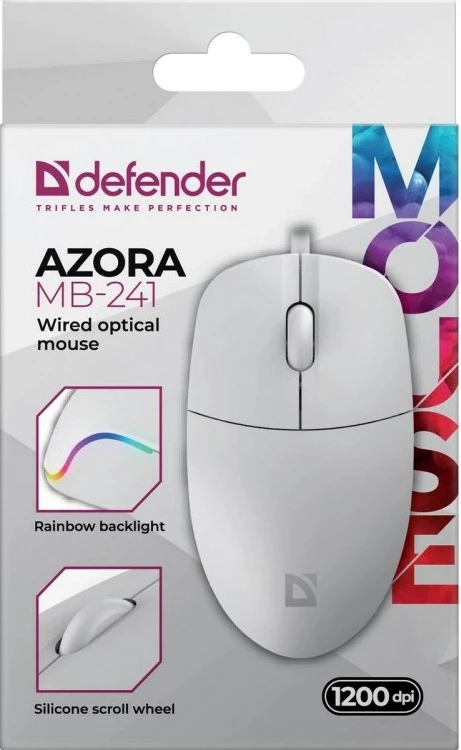 Maus Defender Azora MB-241 RF me kabllo, 1200dpi, i bardhë