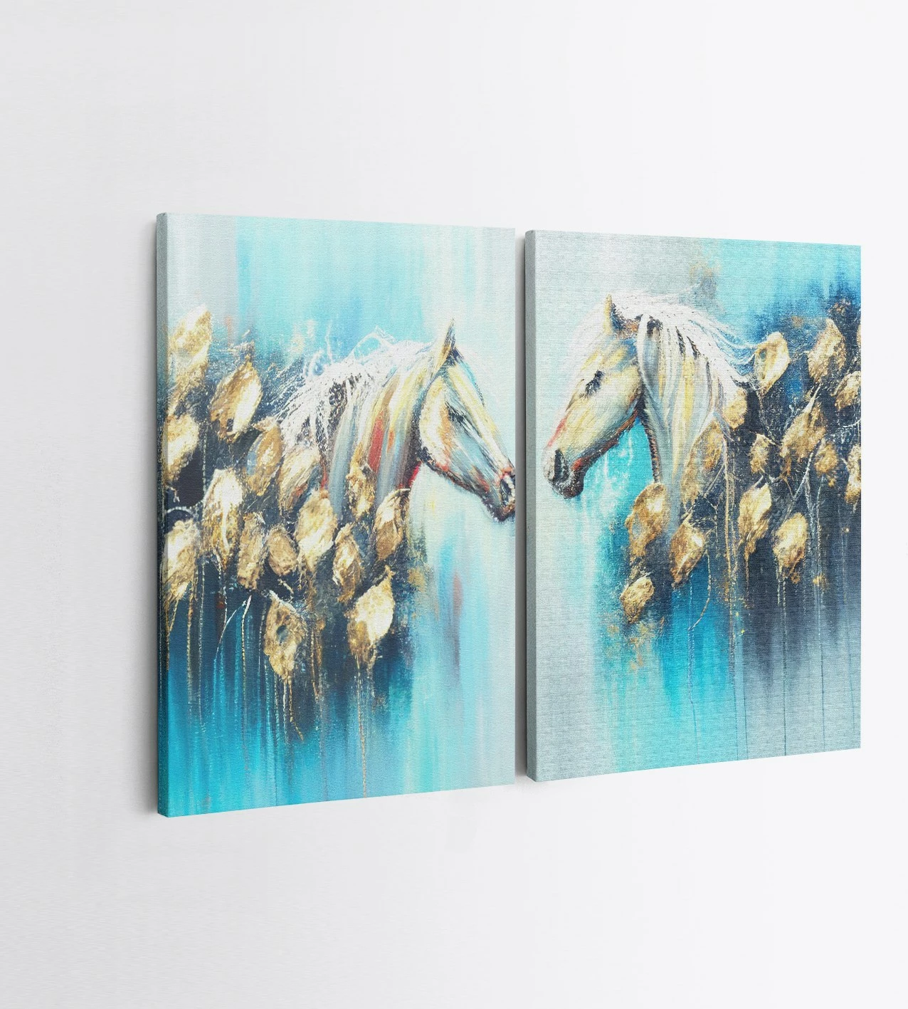 Pikturë dekorative në kanavacë (2 copa), Wallity, 2KNV4355, shumëngjyrëshe, 50x70cm