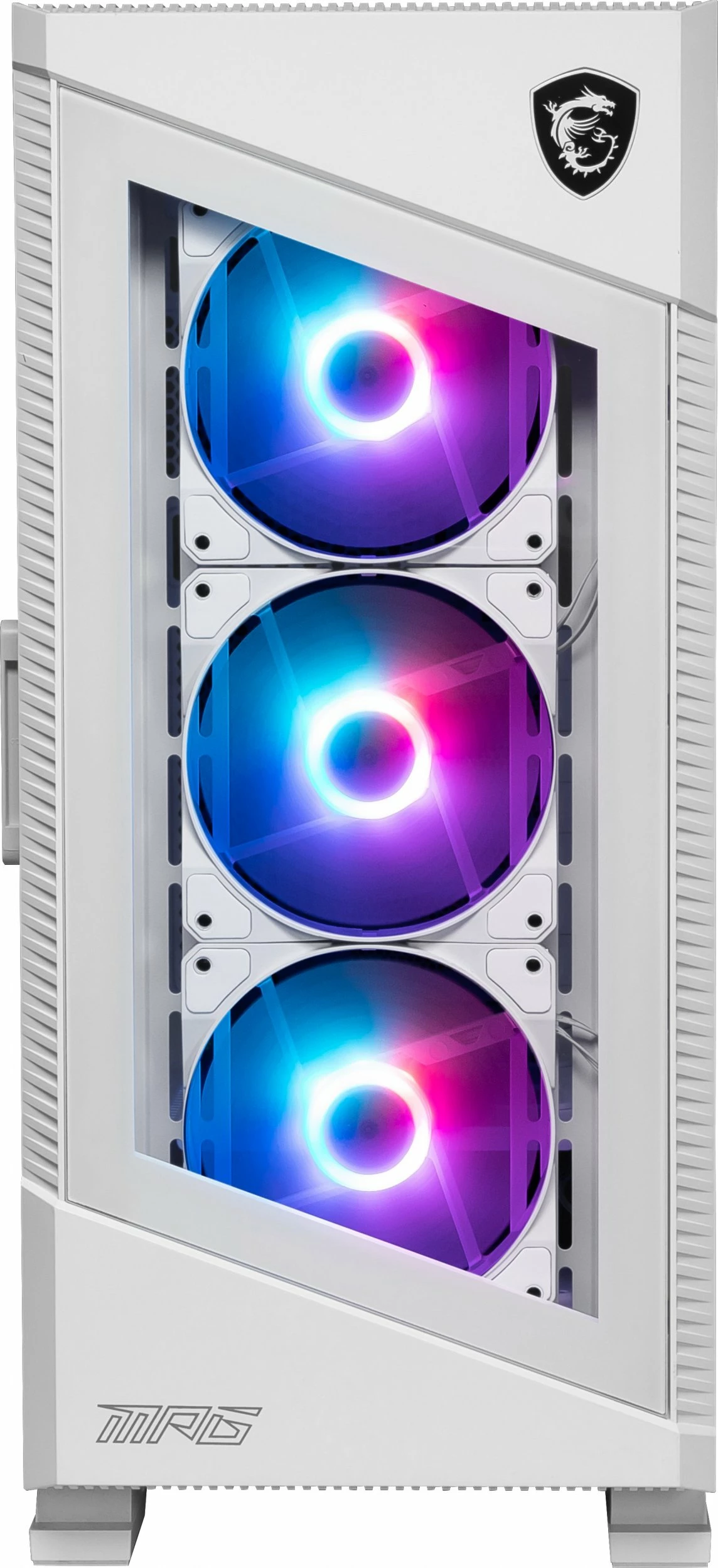 Kasë MSI MPG Velox 100R ARGB Midi Tower ATX/eATX me xham të temperuar, USB-C, kllapë GPU vertikale, e bardhë