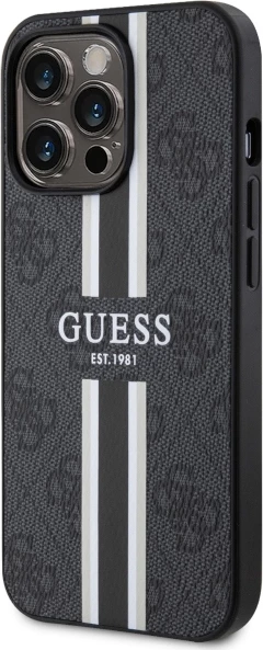 Mbështjellës Guess GUHMP13XP4RPSK për iPhone 13 Pro Max 6.7", hardcase, MagSafe, zi