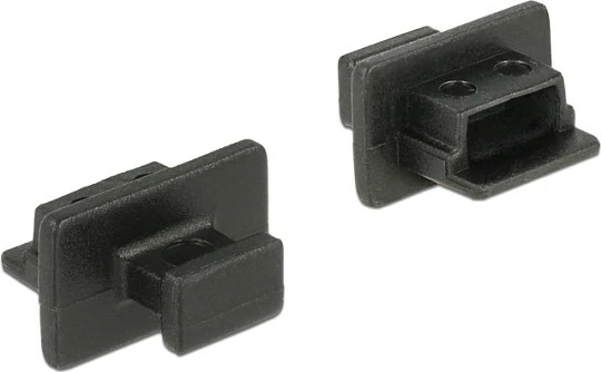 Kapak pluhuri DeLOCK 64011 për portë USB Mini-B, paketim 10 copë, i zi