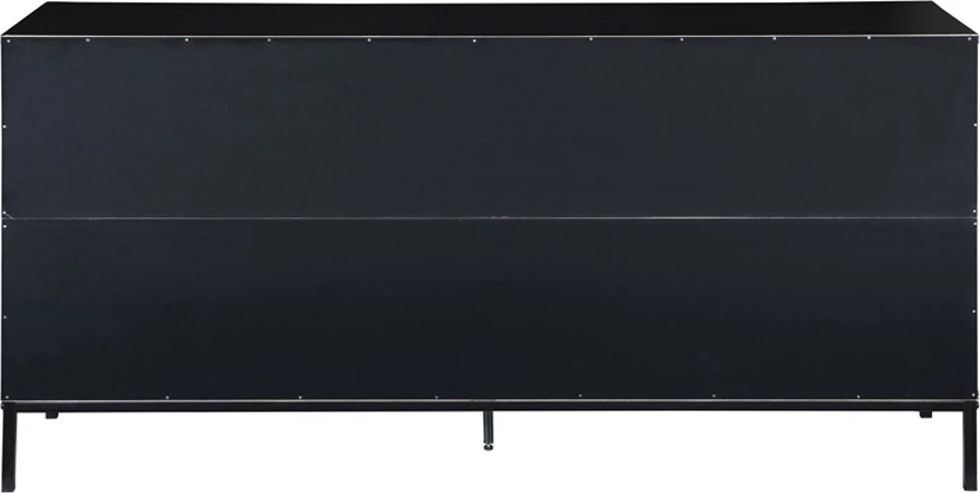 Bufe Blackbird, 2 dyer, 3 sirtarë, ngjyrë lisi Riviera, e zezë, 150x40x75.5cm
