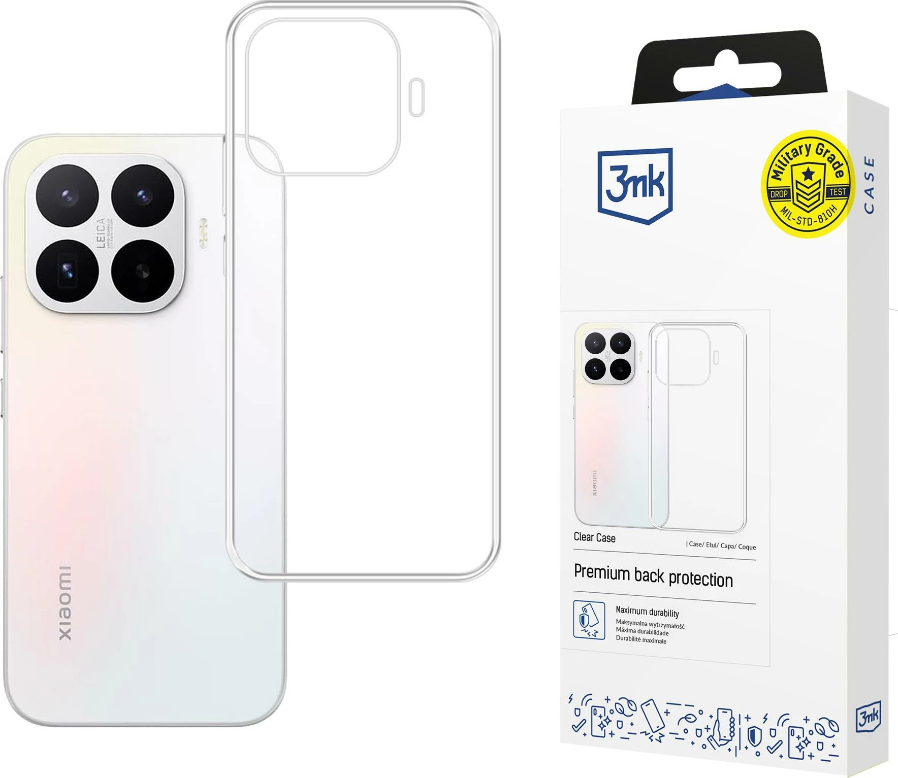 Mbështjellës 3mk Clear Case për Xiaomi 17T, transparent, 1 copë