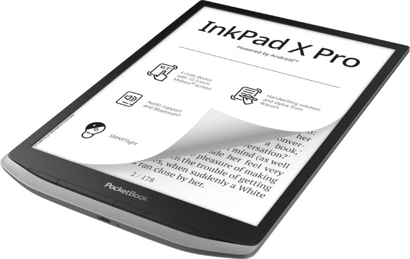 Tablet PocketBook InkPad X Pro, 32GB, 2GB RAM, 10.3 inç, gri