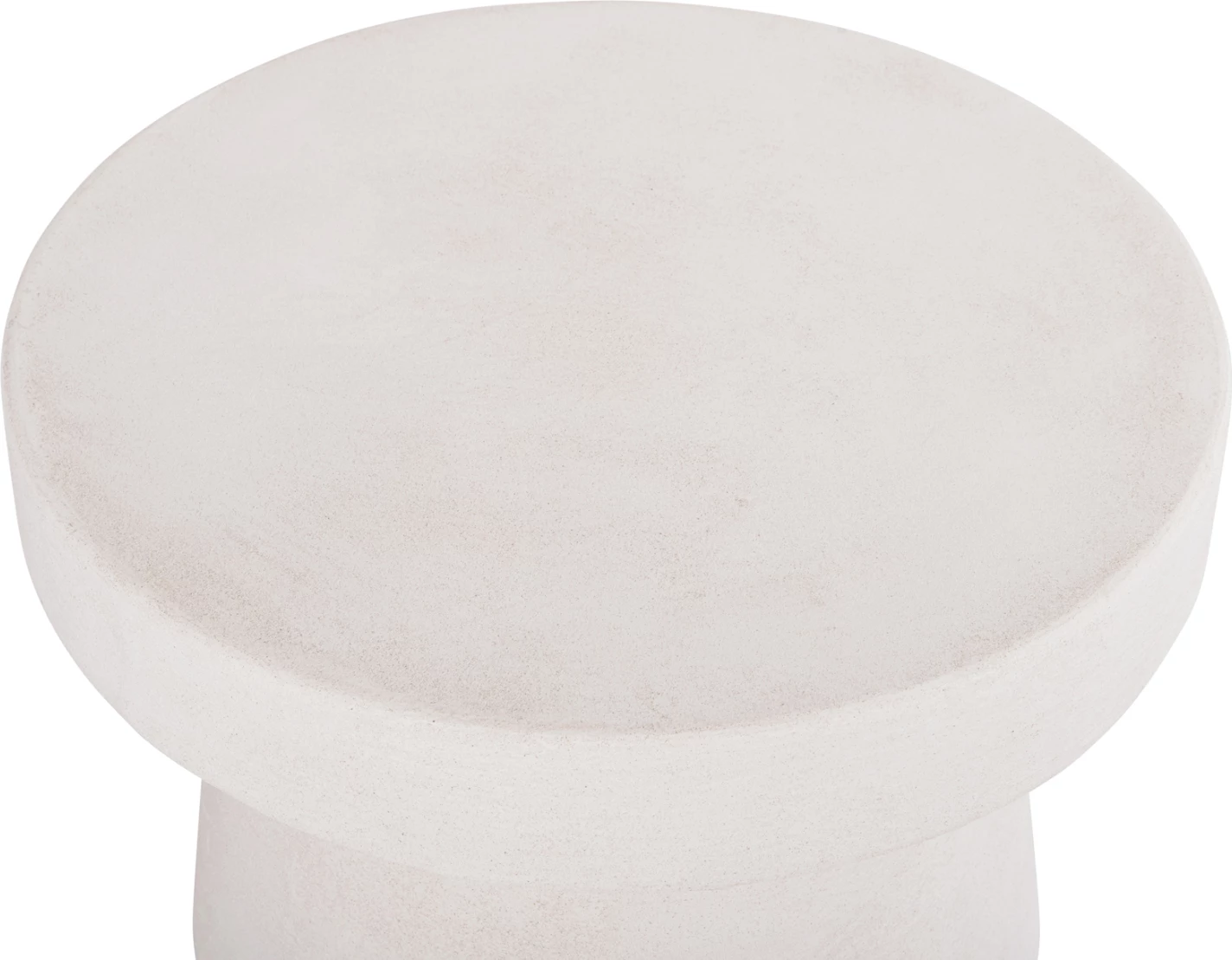 Tavolinë kafeje e rrumbullakët seri Santorini FH18051 MDF ngjyrë off-white Φ60x42.5Hcm.