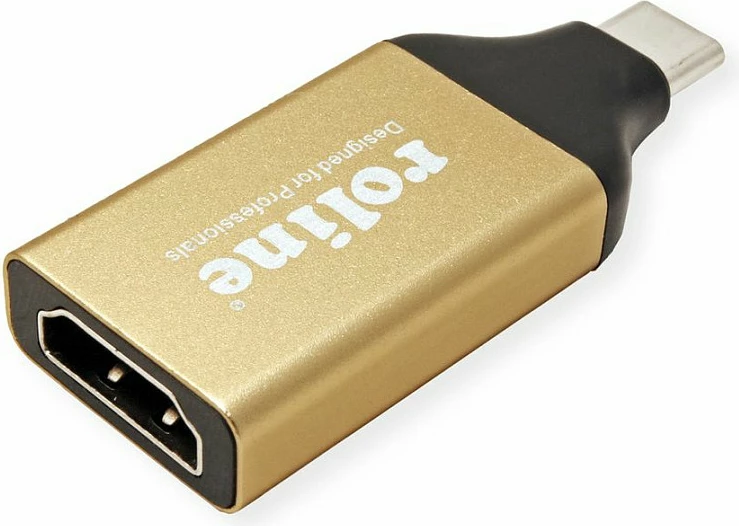 Adapter USB-C në HDMI ROLINE 12.03.3231, deri 60Hz, Zi/Artë