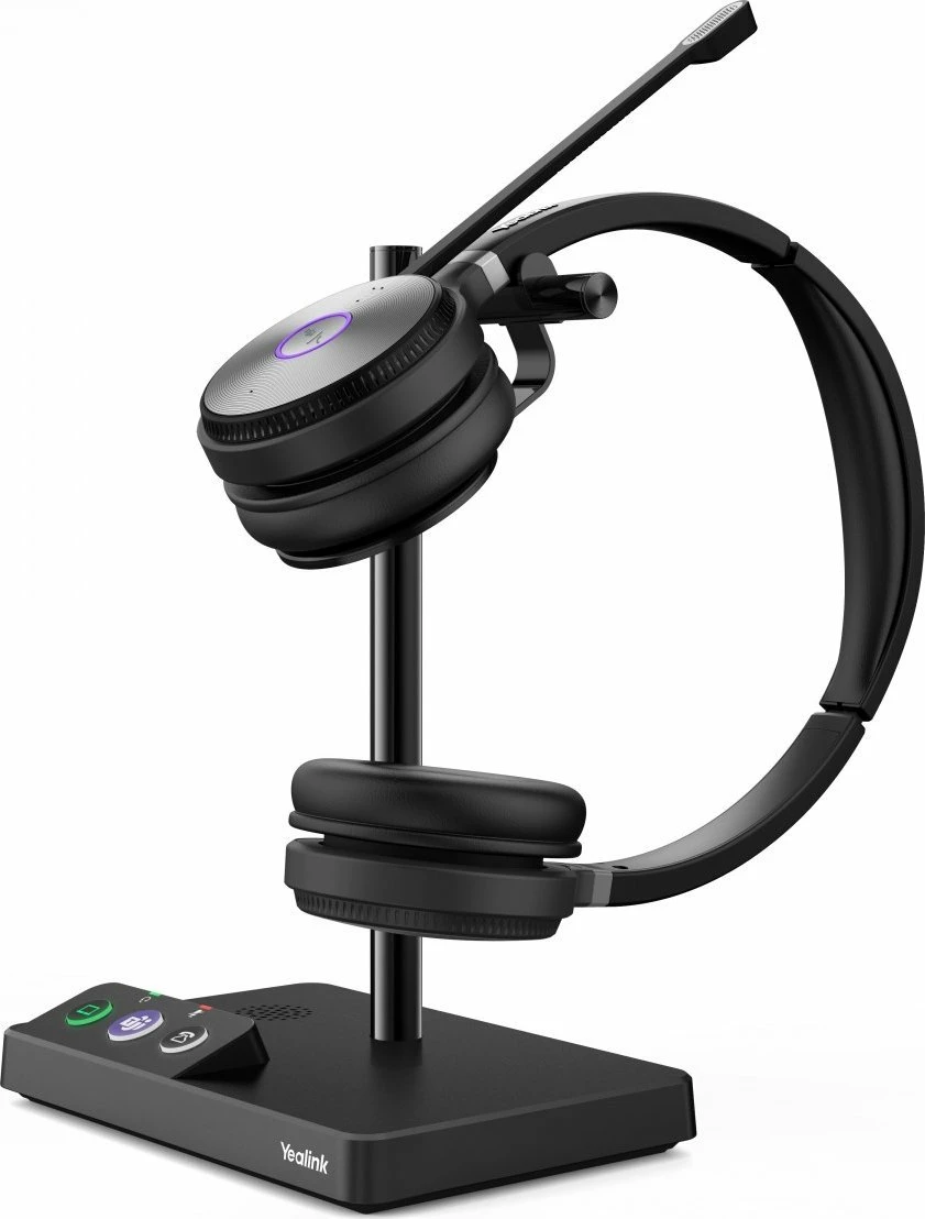 Kufje Yealink WH62 DUC (YEAWH62DUC), DECT wireless, me mikrofon, Teams, Duo, zi/argjend