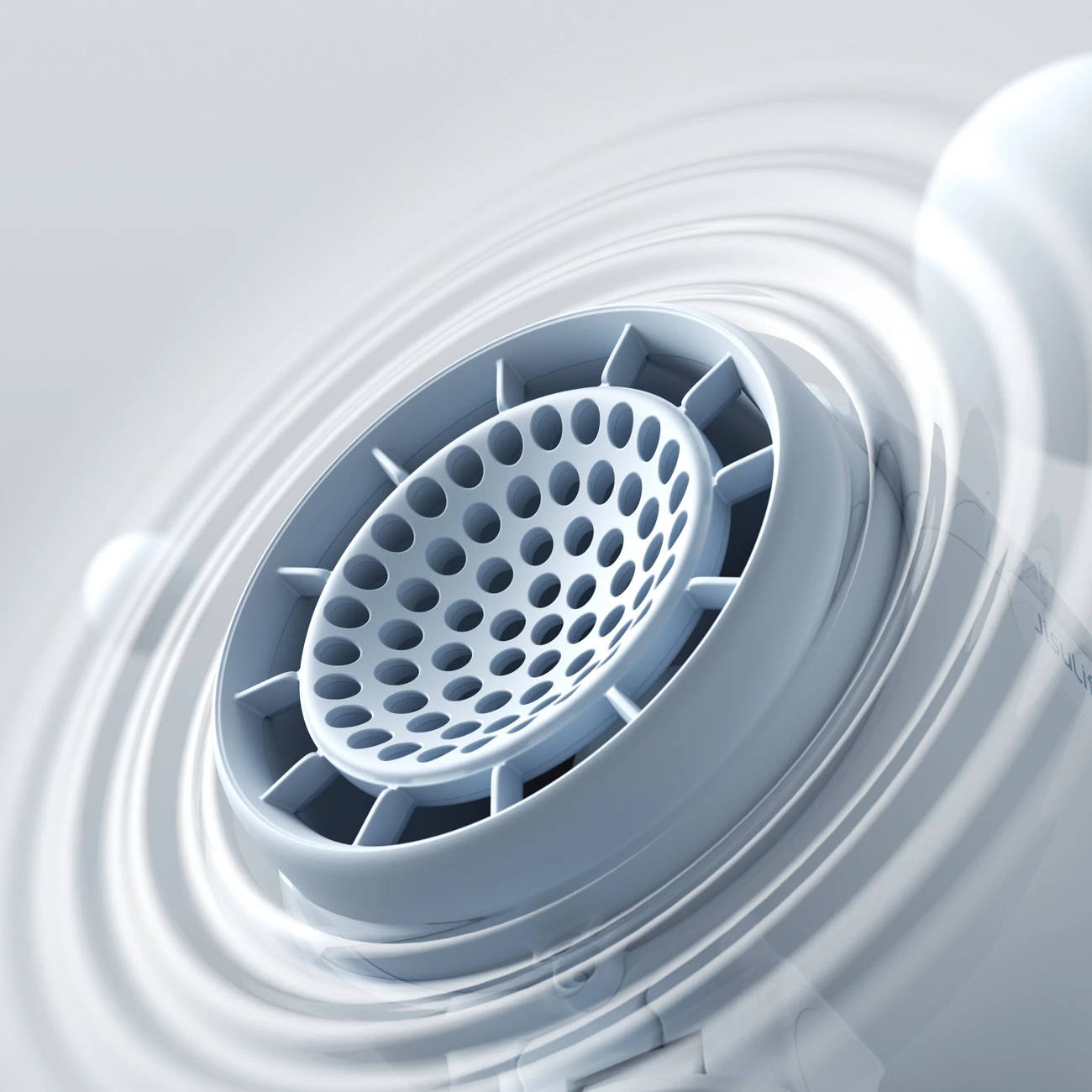 Ventilator mini për karrocë Jisulife Stroller Fan 4, bateri 5000mAh, tripod fleksibël, USB-C, me dritë nate, blu