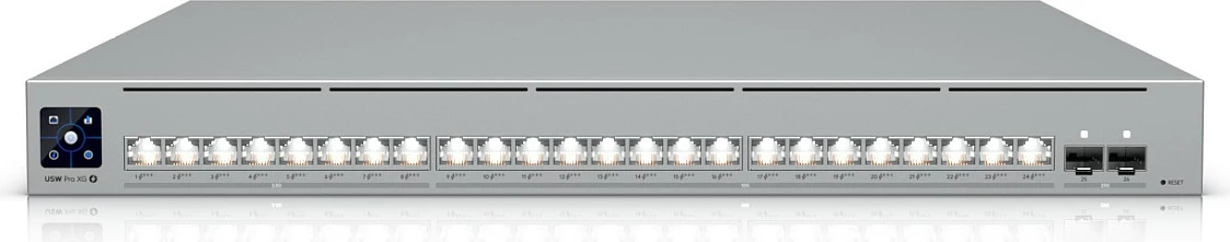 Switch Ubiquiti UniFi USW-Pro-XG-24-PoE, 24x RJ45 (16x 10G + 8x 2.5G), PoE 720W, Rack Mount, gri