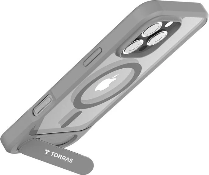 Mbështjellës Torras Pstand Series për iPhone 16 Pro Max, gri