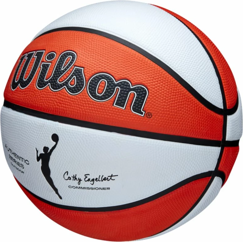 Top Basketbolli Wilson WNBA Seria Autentike për Jashtë, Ngjyrë Portokalli e Bardhë [Madhësia: 5]