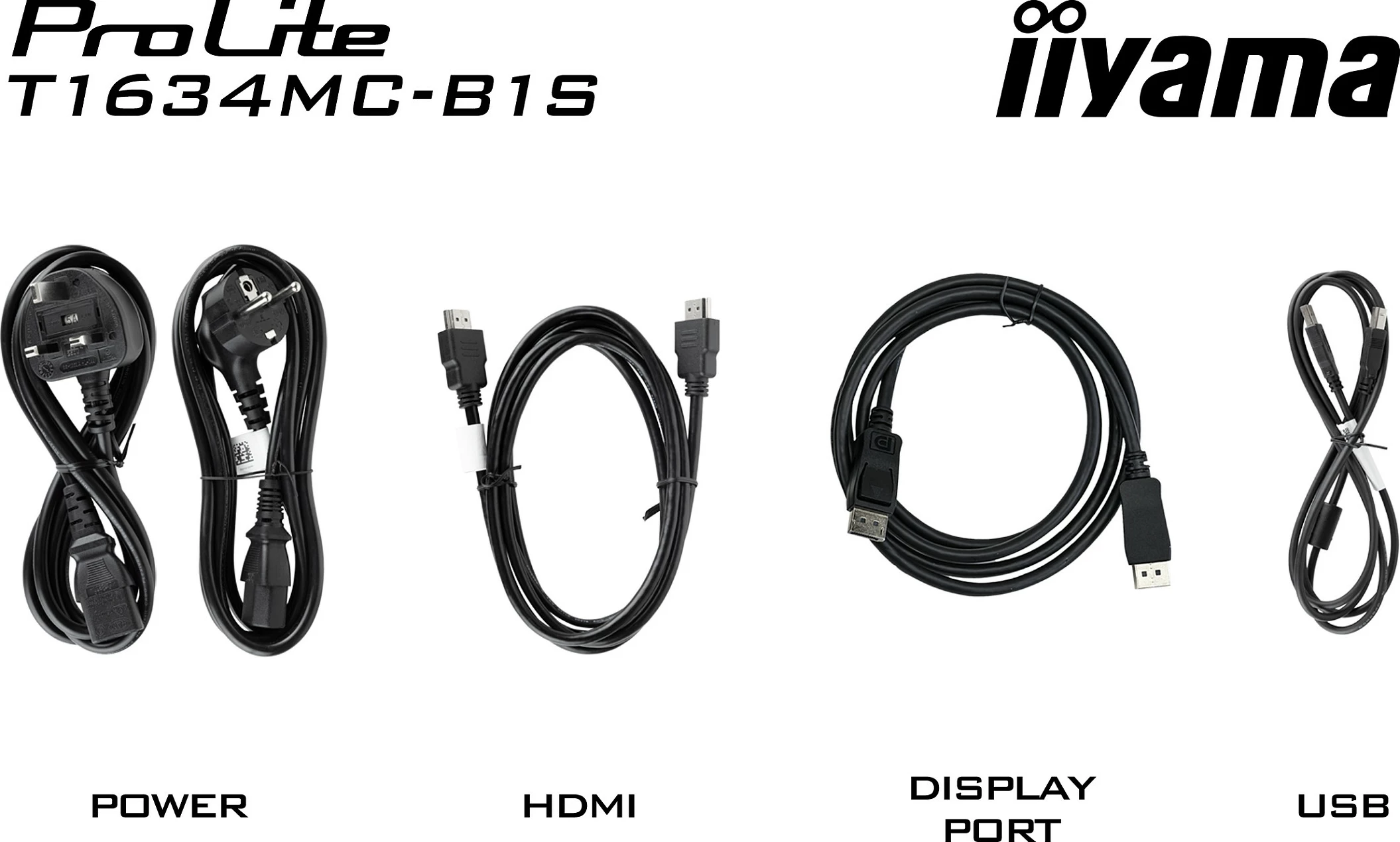 Monitor iiyama ProLite T1634MC-B1S, 15.6", Full HD, LED, i zi