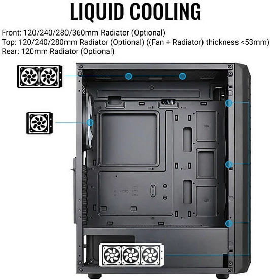 Kasë Aerocool Beam-G v1, Mini Tower, ATX/microATX/Mini-ITX, e zezë