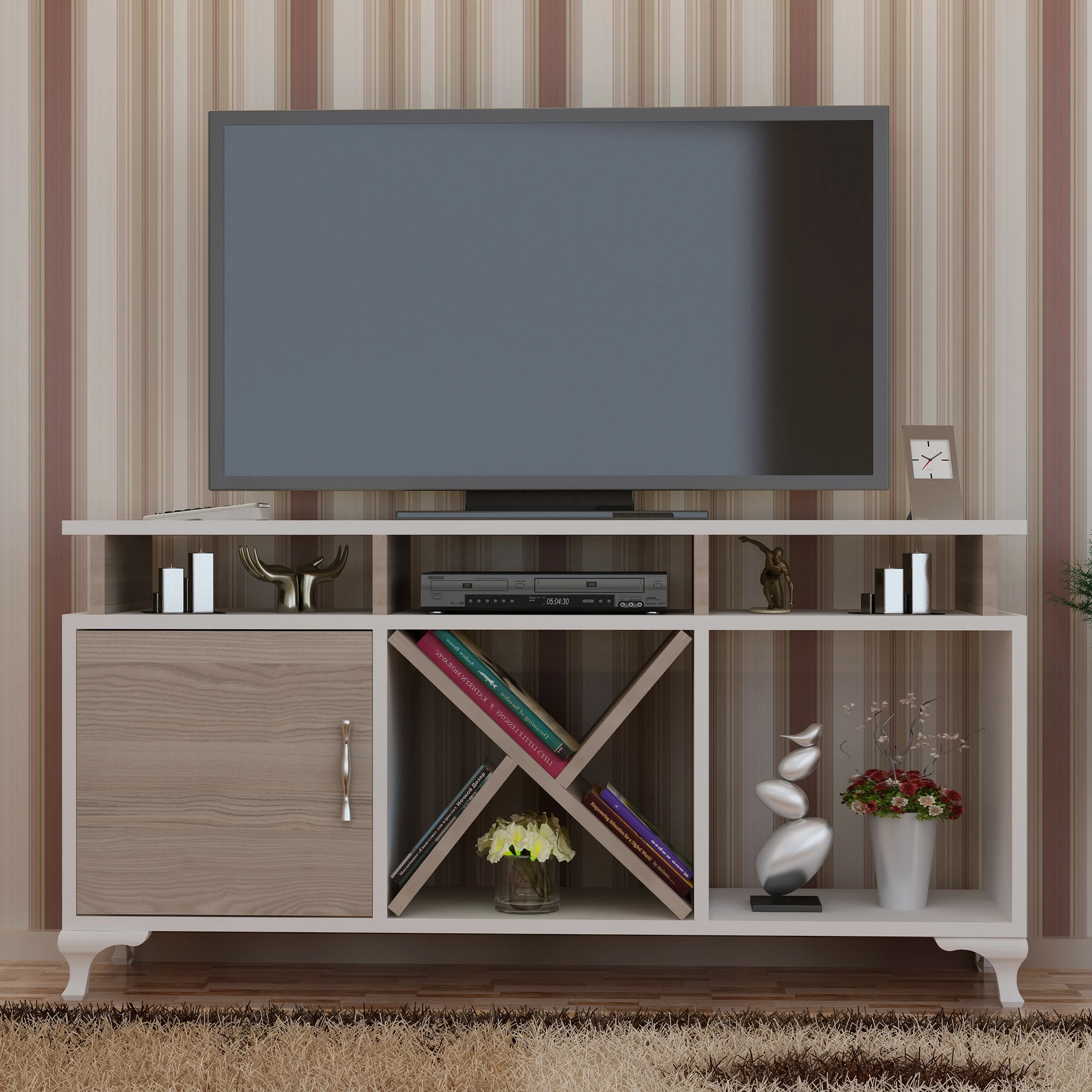 Komodë TV Hanah Home, e bardhë, Cordoba
