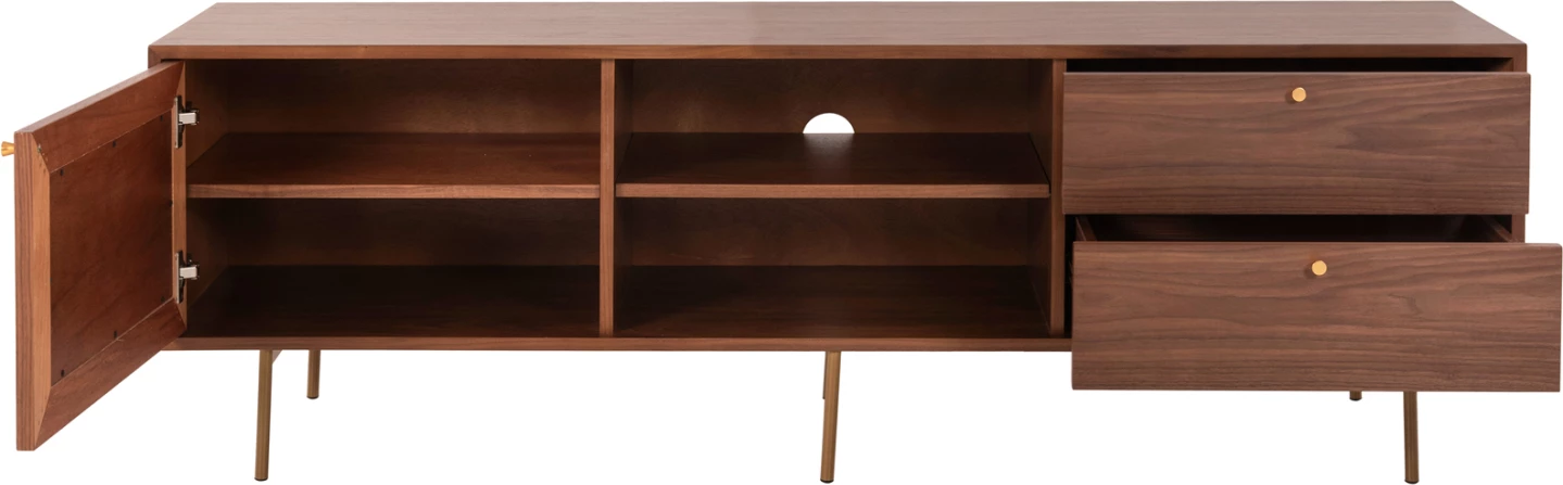 Kabinet TV MEEN FH9736 MDF me furnir arre-këmbë ari 160x40x52H cm