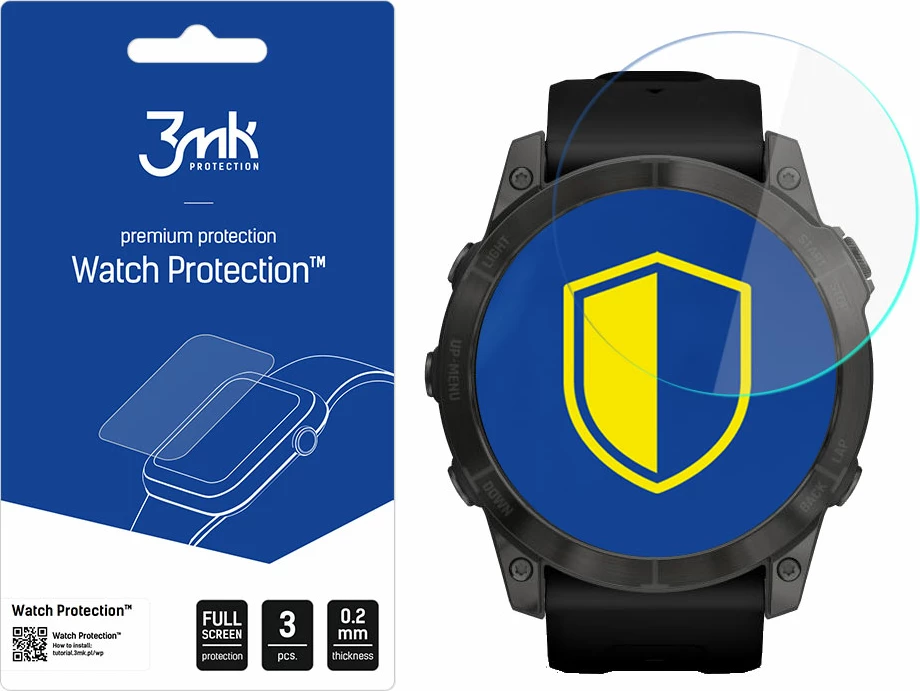Mbrojtës ekrani për orë Garmin Fenix 7, 3mk Protection Watch Protection, 3 copë