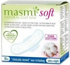 Peceta natës ultra të holla me krahë Masmi Soft Night, për femra, 10 copë