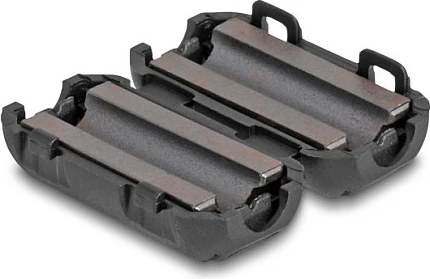 Bërthamë ferriti DeLOCK 80944, set 2 copë, 25 x 13 x 11.5 mm, e zezë