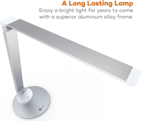 llampë tavoline LED TaoTronics TT-DL19 9W me USB, 5 nivele ndriçimi, argjendtë