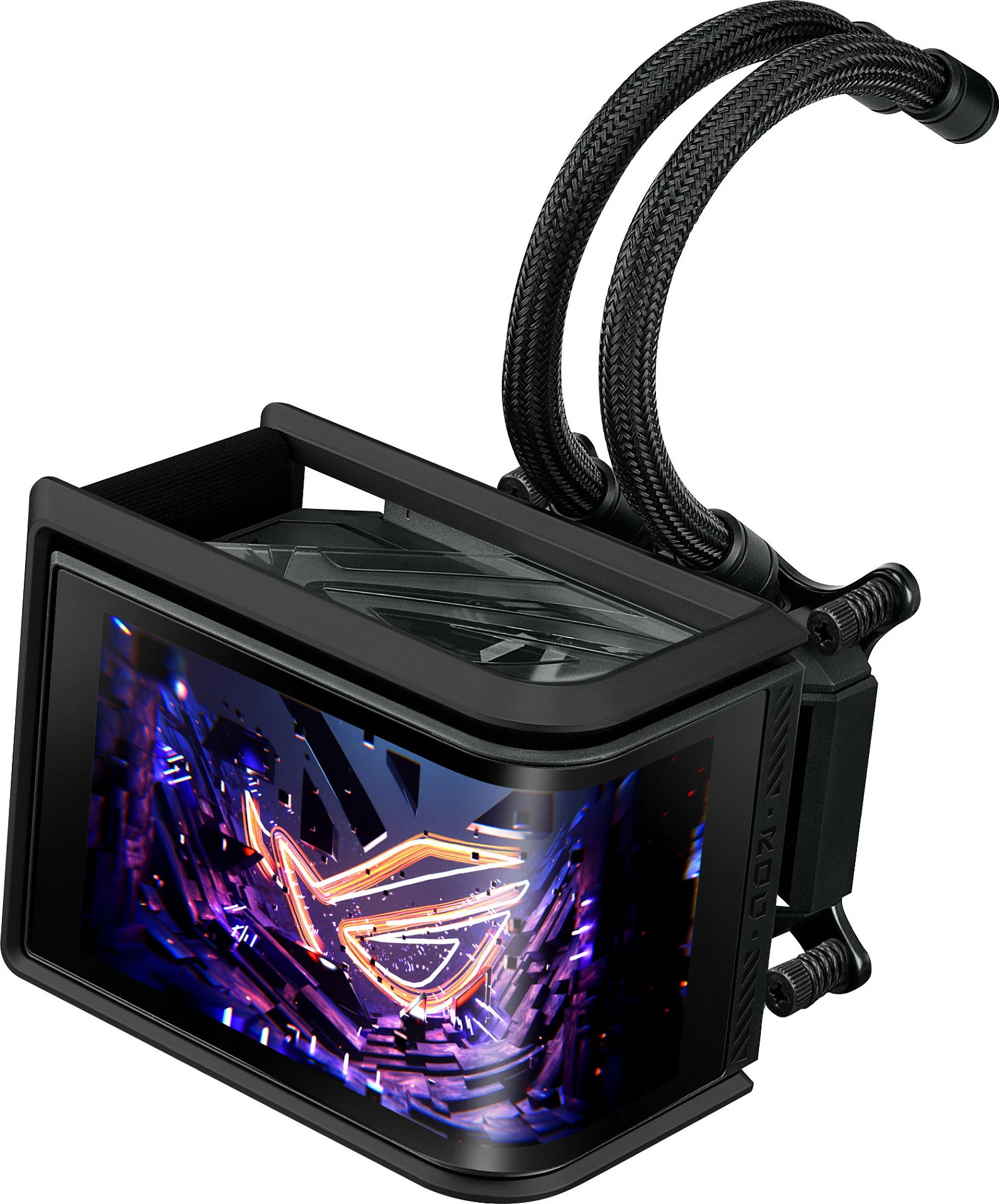 Ftohës uji AIO ASUS ROG RYUO IV SLC 360 ARGB, 3x120mm, AMOLED display, Intel/AMD, i zi