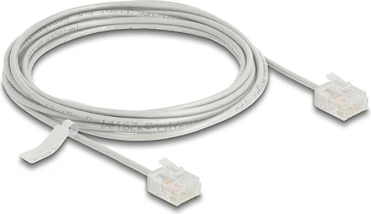 Kabllo rrjeti DeLOCK RJ45 Cat6 UTP ultra slim 3 m, gri