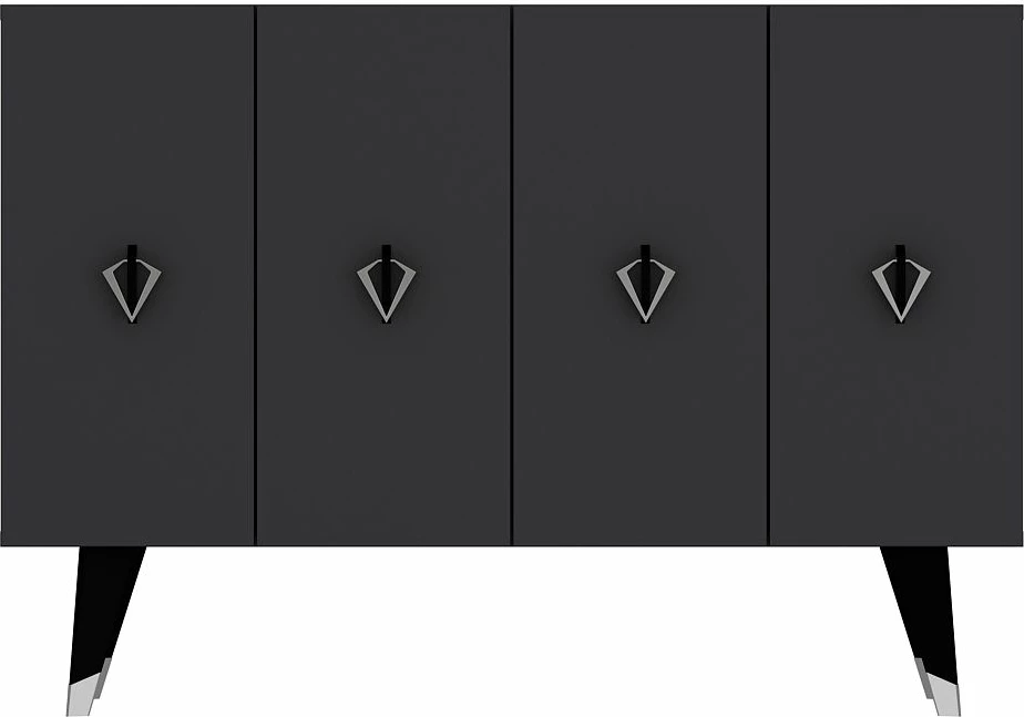 Konsol Skye Decor, anthracite, e zezë, argjend, 8164KM-32