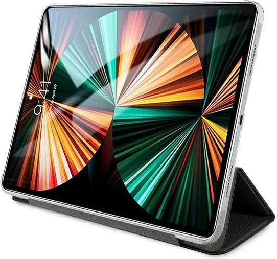 Mbështjellës Guess Saffiano për iPad 12.9" 2021, Book Cover, e zezë