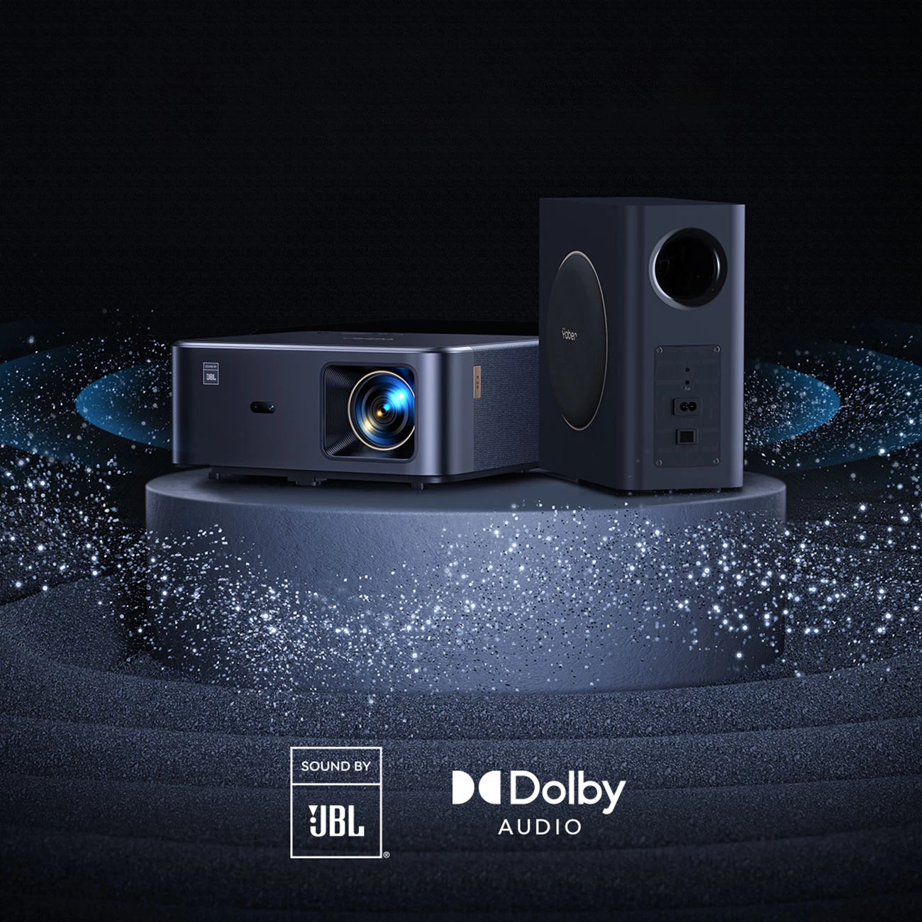 Projektor multimedia Yaber K2s Pro, FullHD 1080p, JBL Speakers & Subwoofer, Android TV, i zi