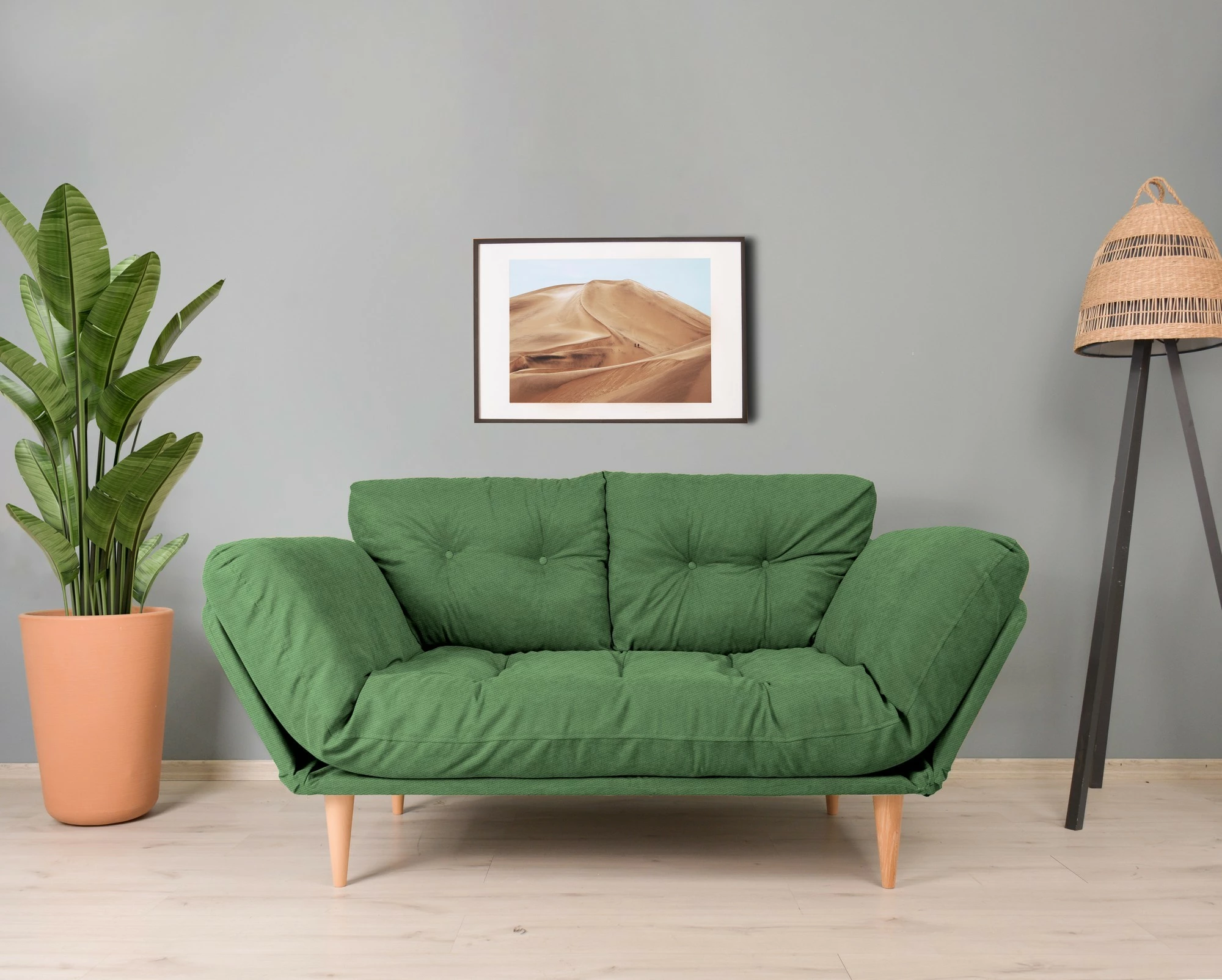 Krevat-sofá 3 vende, Nina Daybed, ngjyrë e gjelbër, GR106