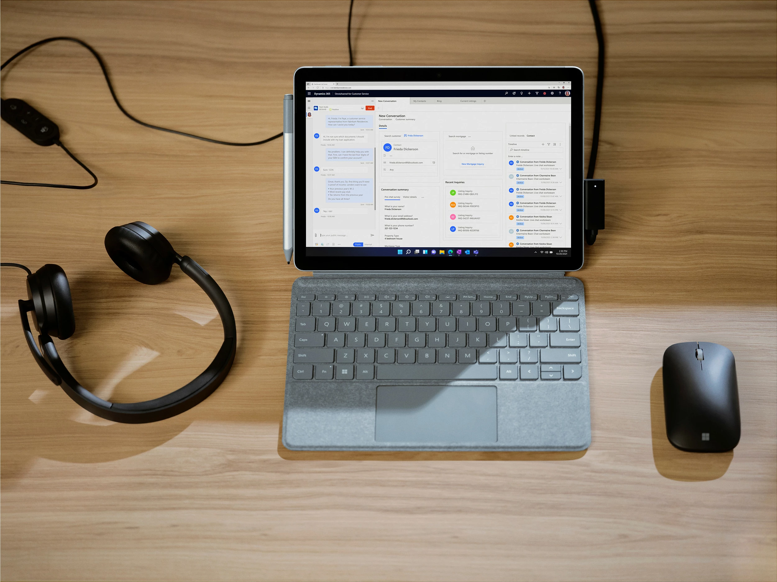 Kufje me mikrofon Microsoft Modern USB-C Headset, me kabllo 1.8 m, Teams Certified, të zeza