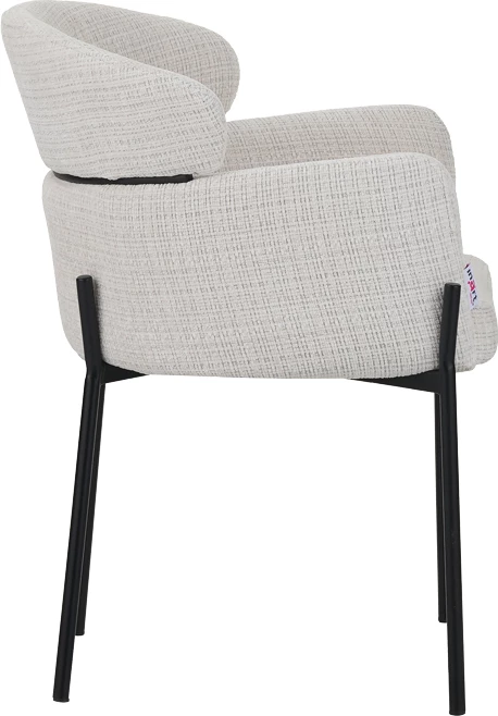 Karrige Tolerse Inart, pëlhurë bezhë, këmbë metalike të zeza, 58x57x80cm