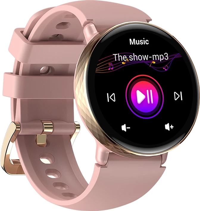 Smartwatch Zeblaze Lily 2, AMOLED 1.2", IP68, për femra, Rozë, set me dy rripa