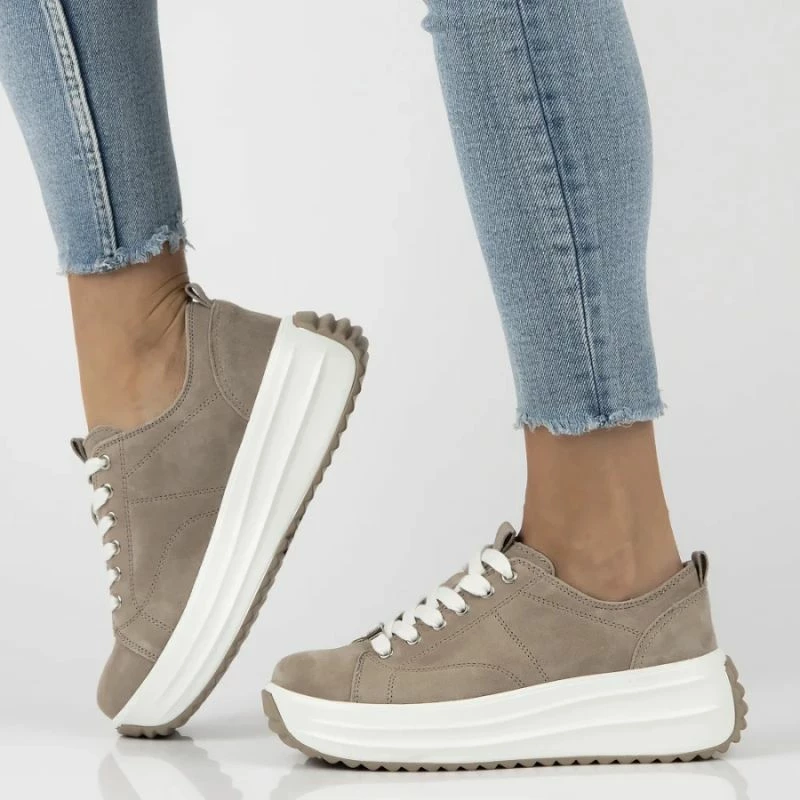 Këpucë platforme për femra Filippo, bezhë