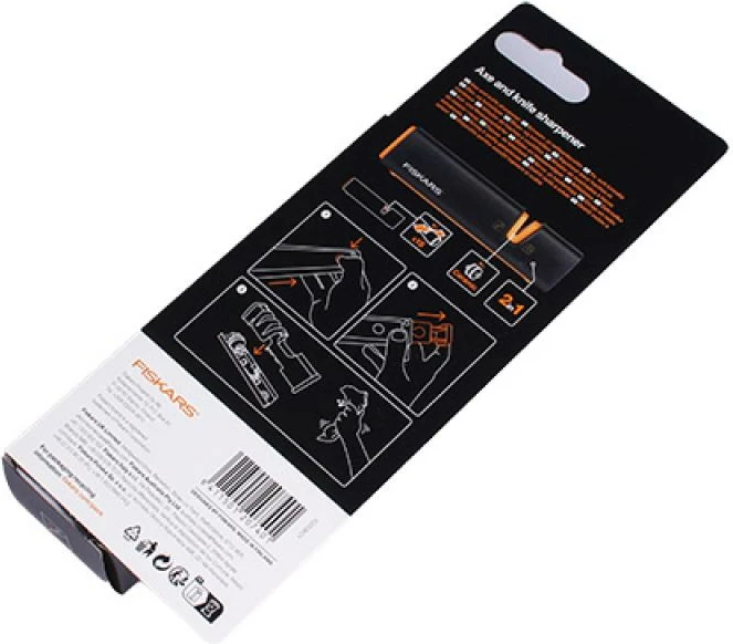 Mprehës për sëpata dhe thika, Fiskars Xsharp (1000601), 16.5 cm, i zi