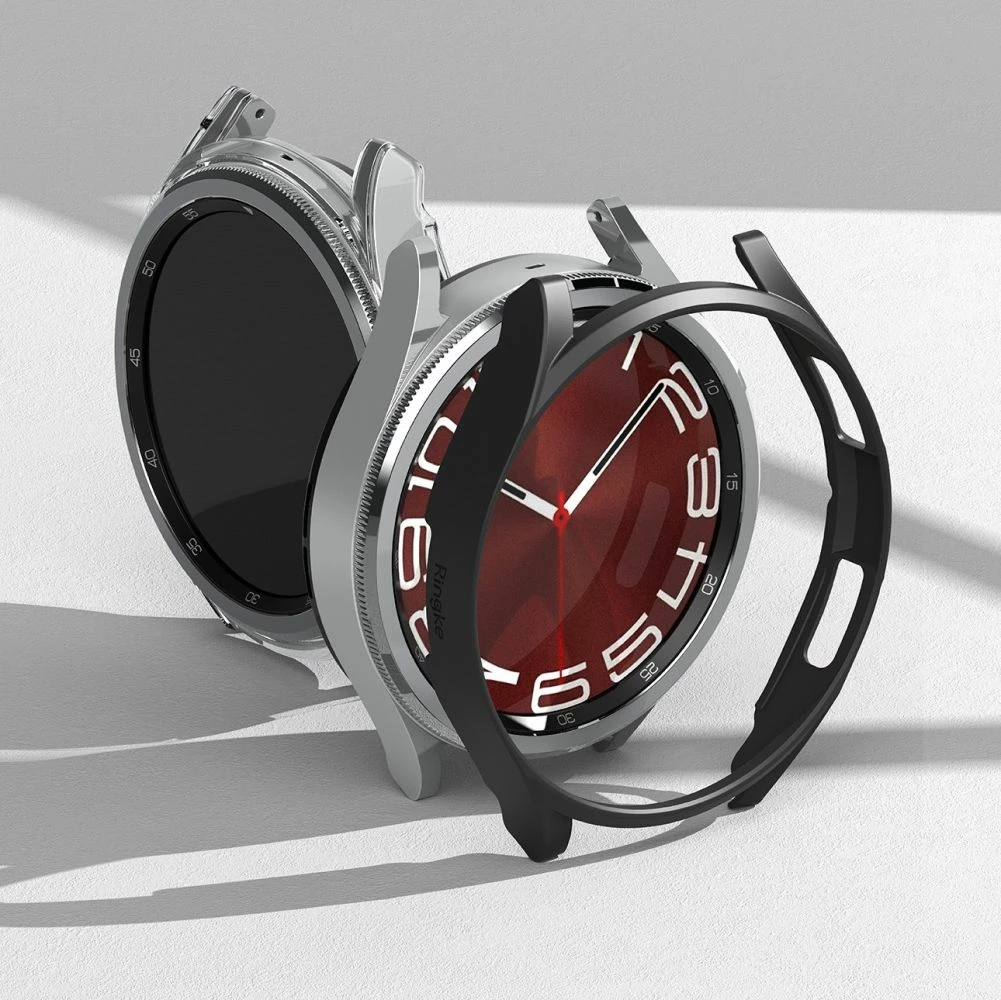 Mbështjellës Ringke Slim për Samsung Galaxy Watch 6 Classic 43mm, 2 copë, i zi dhe transparent