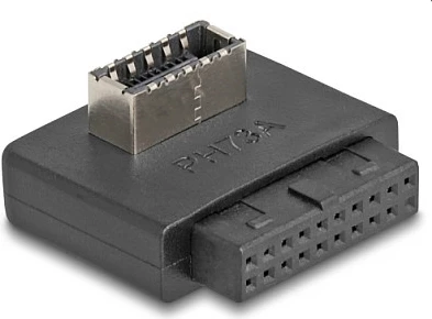 Adapter USB i brendshëm DeLOCK 67241, USB Type-A në USB Type-E, 5 Gbit/s, i zi