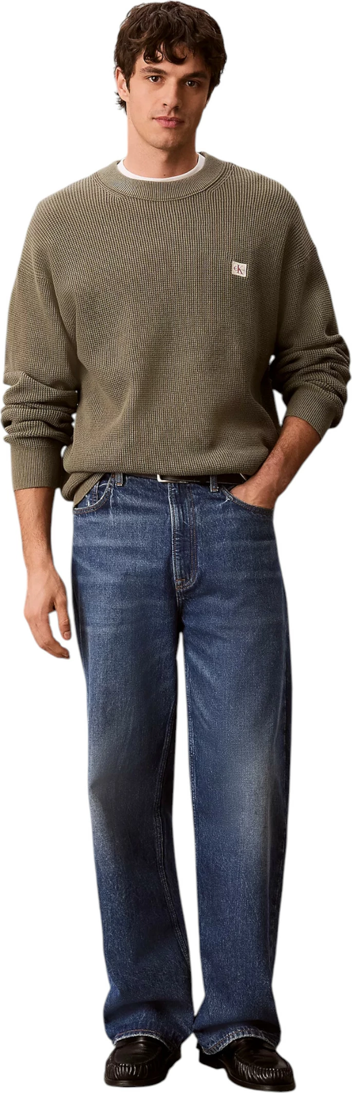 Xhemper për meshkuj Calvin Klein Jeans LV04RD313G, jeshile ulliri [Madhësia: M]