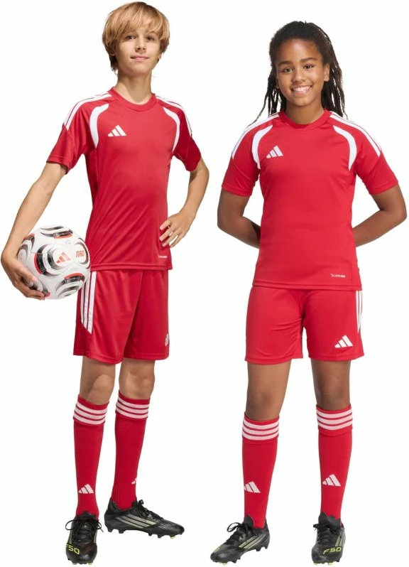Shorce për fëmijë adidas, të kuqe [Madhësia: 140 cm]