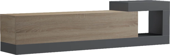 Komodë muri për TV Flato, ngjyrë sonoma-antracit, 150x29.5x38.5cm