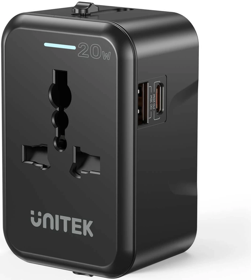 Karikues udhëtimi Unitek, PD 20 W, i zi