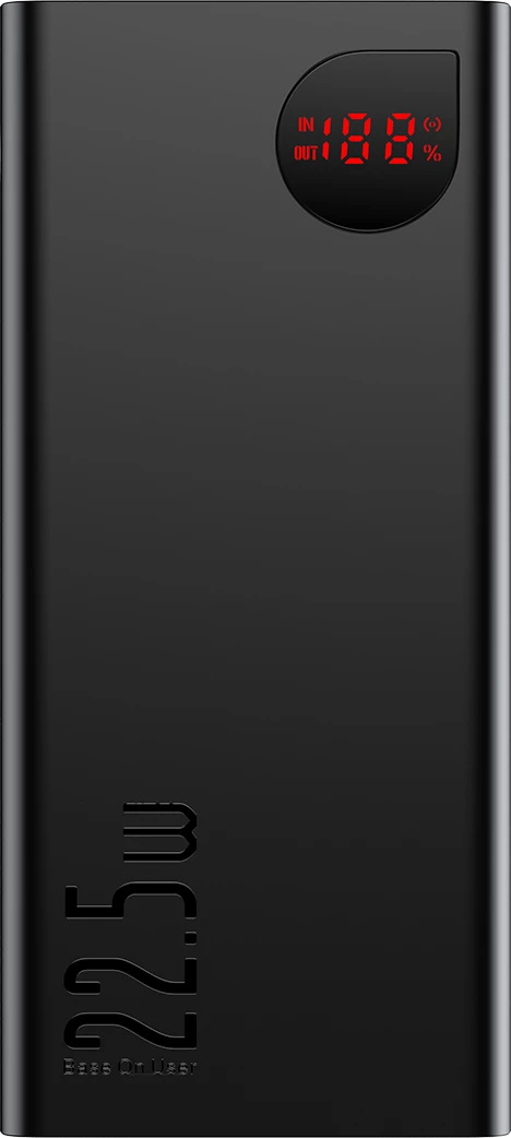 Powerbank Baseus Adaman 20000mAh, 22.5W, me kabllo USB-A në USB-C, e zezë