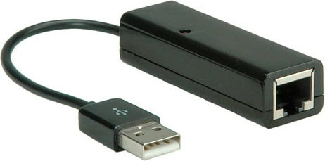Konvertues USB 2.0 në Fast Ethernet VALUE, Full Duplex, i zi