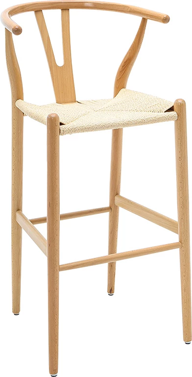 Karrige për bar Sandra, dru, litar natyral