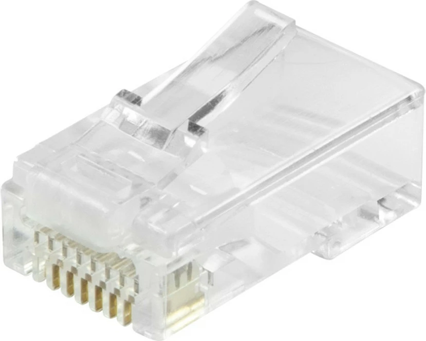 Konektor rrjeti EQUIP RJ45 Cat6a, tool-free, 100 copë, transparent