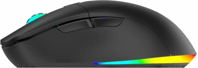 Maus pa tela Sandberg Wireless Sniper Mouse 2 640-21, 2400 DPI, RGB, 6 butona, e zezë, set me USB receiver + kabllo USB-C 1.5 m
