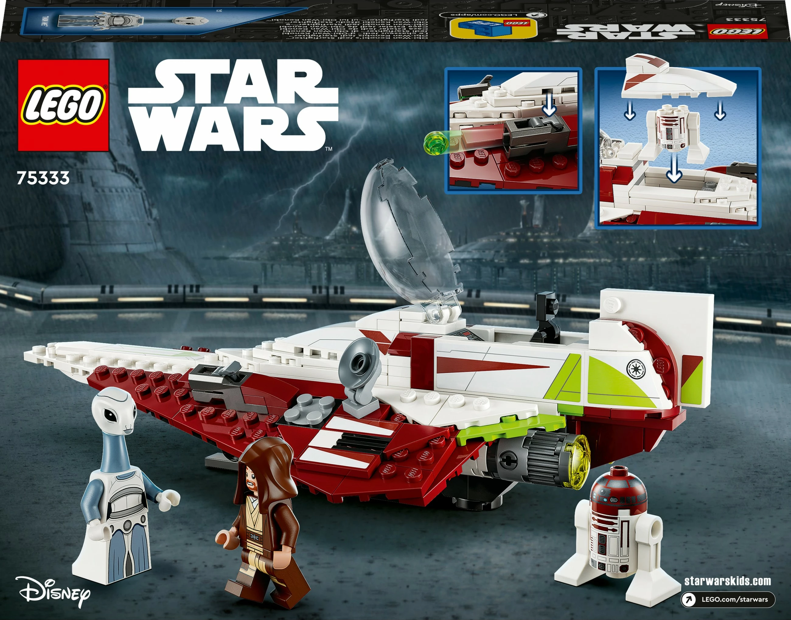 Set ndërtimi LEGO Star Wars Obi-Wan Kenobi Jedi Starfighter 282 pjesë shumëngjyrëshe